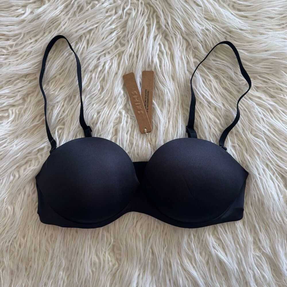 Skims Ultimate Push Up Strapless Bra Onyx Size 36C